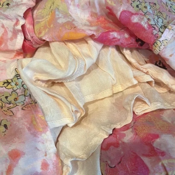 Free People freddy tie-side mini dress in multi floral size small - missing belt - Picture 11 of 12